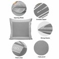 thumbnail image 6 of Gray Geometric Pillow Covers 18x18 Inch, White Greek Key Design Abstract Modern Art Linen Pillowcase with Invisible Zipper, Decorative Throw Pillow Covers Cushion Case for Couch Sofa Bed Living Room, 6 of 9