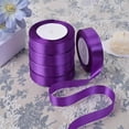 thumbnail image 3 of 7/8 inch 25Yard/roll,Total 5 roll 125 yards Satin Ribbon for Gift Wrapping, Wedding, Crafts, Christmas,Easter, Floral, Hair, Invitation Decorations and More Purple, 3 of 8