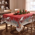 thumbnail image 4 of Sm:)e Snowman House Trees Christmas Tablecloth 60 x 84 Inch Rectangle, Winter Table Cover for Party Picnic Dinner Decor, 4 of 7