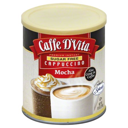 Caffe D'Vita Premium Instant Sugar Free Mocha Cappuccino, 8.5 oz