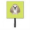thumbnail image 2 of Carolines Treasures Checkerboard Lime Green Cocker Spaniel Leash or Key Holder 7Hx4.25W multicolor, 2 of 2