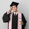 thumbnail image 5 of Xecao Cute Flamingo with Heart Print Graduation Shawl Stole Honor Stole Adult 72" Academic Commencements, 5 of 7