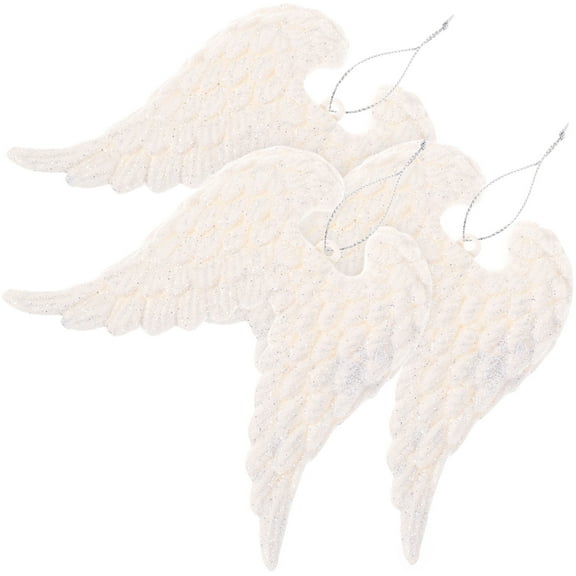 MUSEYA Angel Wing Decor White Plastic 3Pcs
