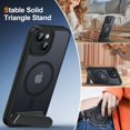 thumbnail image 4 of Funda AMILIFECASES para iPhone 15 de 6,1" con MagSafe y soporte, negra, 4 of 8