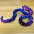 thumbnail image 4 of Articulated Snake Figurine with Movable Joints, Realistic 3D Printed Reptile Model, Detailed Collectible Decoration (17.71x1.18 inch), 4 of 6