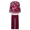thumbnail image 5 of Pisexur Pyjama de Noël pour Femmes Ensemble Deux Pièces Tendance des Fêtes Imprimé Flocon de Neige Pyjamas de Noël Décontractés Manches Longues Col Rond Hauts Pantalons de Pyjama Tenue de Nuit, 5 of 5