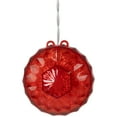 thumbnail image 2 of 6" Red LED Hanging Crystal Sphere Ball Outdoor Christmas Decoration, 2 of 9