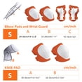 thumbnail image 4 of Kids Protective Gear for 3-8 Years Toddlers, Knee Elbow Pads with Wrist 3 in 1 Sports Gear Set for Bike, Cycling, Skateboard, Orange, 4 of 9