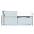 thumbnail image 5 of 13.1x9.8x6.5ft Large Metal Chicken Coop with Run, Walk-in Poultry Cage with Waterproof Cover & Arc Roof, Heavy-Duty Galvanized Steel Ducks Rabbits Habitat Cage, 5 of 12
