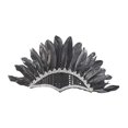 thumbnail image 2 of Diadema de plumas, tocado de Acción de Gracias, disfraz para niños, banda para el cabello, decoración india negro, 2 of 9
