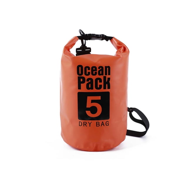Eigraketly Bolsas impermeables multifuncional para exteriores Equipo de gran capacidad Bolsa plegable para kayak Rafting Piscina Deportes de playa Deportes acuáticos Naranja 15L Hombros Eigraketly OD025898-46