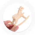thumbnail image 3 of SKISUNO Little Rocking Horse Rocking Horse Model Birch Wood 1Set for Craft Enthusiasts with DIY Coloring, 3 of 6