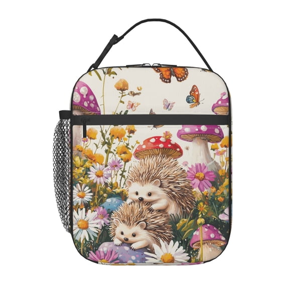Hedgehog Lunch Box Reusable Portable Lunch Bag Tote Bag for Work Picnic Hiking