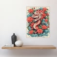 thumbnail image 2 of Fantasy Dragon Red Blue Ornate Mythical 2024 Chinese Year Of The Dragon Large Wall Art Poster Print Thick Paper 18X24 Inch, 2 of 5