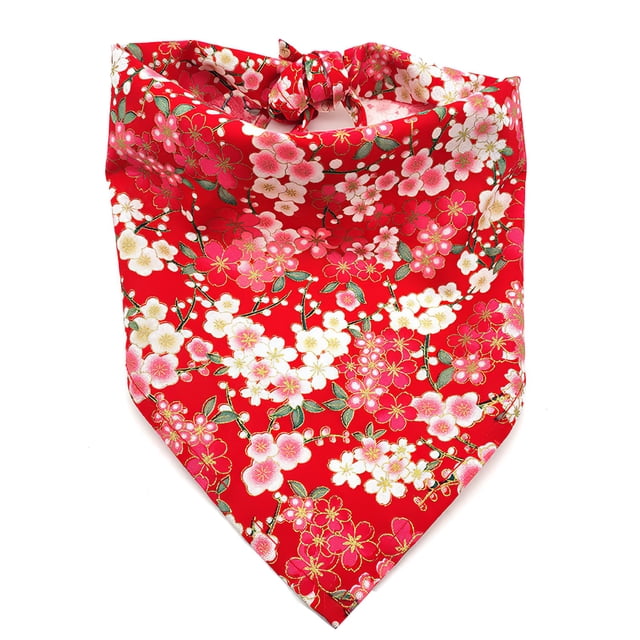 Pet Bandana Pet Bufanda Para Perros O Gatos Estilo Japonés Sakura Ajustable Para Animales De Diferentes Tamaños Methold PT001701-02