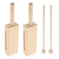 thumbnail image 4 of 2 Ensembles Instruments de Rythme en Bois Instrument de Percussion en Bois avec Maillet, 4 of 6
