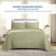 thumbnail image 5 of Superior Basketweave 3 Piece Decorative Cotton Bedspread, Lightweight Bedding Set, Full Size, Sage, 5 of 10