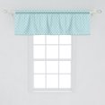 thumbnail image 2 of Ambesonne Aqua Valance Pack of 2, Swirled Waves Ocean Theme, 54"X18", Pale Blue White, 2 of 2