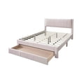 thumbnail image 2 of Daisy Full Bed w Drawer-Light Pink Corduroy Upholstery-Foam Headboard, 2 of 7