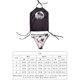 thumbnail image 2 of Conjunto De Biquini Conjunto de bikini para mujer Traje de baño lateral con cordón halter con estampado de árbol de coco (Negro XL) Ygjytge para Mujer Negro T XL, 2 of 7