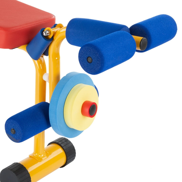 Hey Play Kids Weight Bench Set with Leg Press and Barbell for Ages 3 and Up Walmart