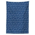 thumbnail image 3 of Ambesonne Blue White Tablecloth Rectangular Table Cover, Spotted Squares, 60"x84", Navy Blue and White, 3 of 4