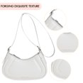 thumbnail image 2 of Bolso de hombro para mujer, Bolso cruzado de PU, elegante Bolso de media luna, embrague femenino (blanco), 2 of 7
