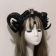 thumbnail image 3 of Accesorio para cosplay con cuerno de oveja, diadema de demonio malvado, diadema gótica de Lolita, 3 of 3