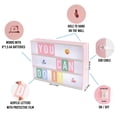thumbnail image 3 of Caja de luz de cine BONNYCO rosa con 400 letras y emojis y 2 rotuladores, 3 of 9