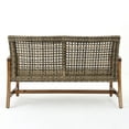 thumbnail image 4 of Allison Outdoor 6 Piece Wood and Wicker Chat Set with Fire Pit, Gray and Dark Gray, 4 of 9