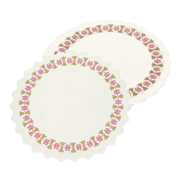 100 piezas de doilies de papel de encaje, manteles de papel redondos de 5.51 pulgadas, doilies decorativos de encaje para pasteles, postres, manualidades, bodas, decoración de mesa de Navidad, blancos