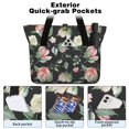 thumbnail image 2 of Tote Bag for Women - Pioneer Flower Shoulder Bag - Large Utility Work Duffle Bag with Zipper Handbag for Travel, Work, Sprots, 2 of 5