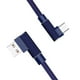thumbnail image 2 of Cable USB de doble codo 2A Datos de sincronización Cable de carga de alta velocidad tejido de nailon TPE para Android / IOS / Type-C Inevent DZ3746-25, 2 of 7