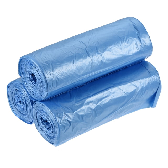 Uxcell 4-6 Gallon Small Plastic Trash Bags Waste Basket Liners Blue, 60 Counts / 3 Rolls