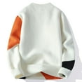 thumbnail image 3 of Blusas y camisas de manga larga con cuello redondo para hombre, suéter de camisa de dos piezas de punto liso con cuello redondo falso para hombre, blusa de poliéster para hombre, 3 of 8