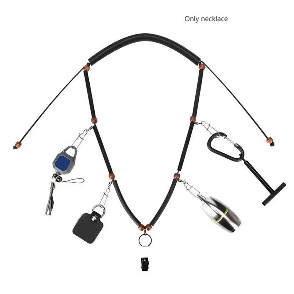 Mosiee Adjustable Fly Fishing Lanyard Necklace Fly Fishing Tool Holder  Organization 