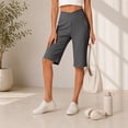 thumbnail image 2 of Breezora Women's High Waist Yoga Shorts – 5" Inseam Athletic Shorts with Pockets, Stretchy Summer Workout, 2 of 9