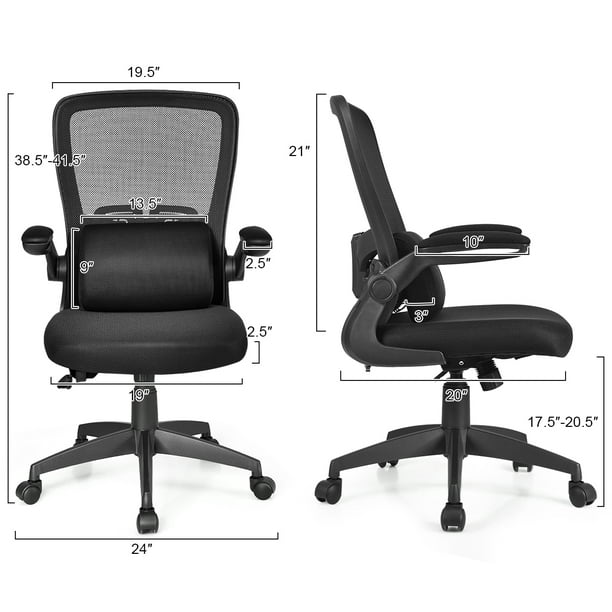 Chaise de bureau semi-directionnelle et ergonomique à roulettes