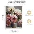 PRATYUS Peony Wall Art Flower Gray Canvas Wall Decor Artwork Floral