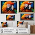 thumbnail image 4 of Designart "Colorful Parrot Yellow Red" Animals Floater Framed Canvas Wall Art, 4 of 7