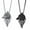 Black+Silver, variant on 2pcs Men Necklace Retro Wolf Head Necklace Amulet Necklace Personalized Wild Pendant Chain Birthday Valentine's Day Gift to Boyfriend Husband