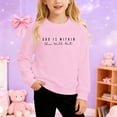 thumbnail image 4 of Telankuip God Is Within Her She Will Not Fall Sweatshirts for Girls Jesus Faith Bible Verse Preppy Crewneck Pullover Tops Oversized Inspirational Long Sleeve Cozy Kids Clothes 1-White XL, 4 of 7
