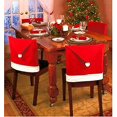 thumbnail image 3 of Conjunto de 6 grandes, nuevo paquete, fundas para sillas de Navidad, sombrero de Santa Claus, color (rojo), decoración divertida en fiestas de boda, disfrute responsable y creativo, novedad Gi Feliz Sencillez, 3 of 5