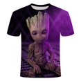 thumbnail image 1 of Marvel Superhelden Groot Film Wächter Der Galaxy Camiseta Sommer Neue 3D Druck Männer Und Frauen Baby Blumentopf Groot Camisetas tops xuanjing  unisex, 1 of 2