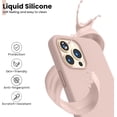 thumbnail image 3 of Shockproof Liquid Silicone Designed for iPhone 13 Pro Max Case 6.7", Gel Rubber Full Body Protection Anti-Shock Cover Case Drop Protection 6.7inch-Sand Chalk Pink, 3 of 12