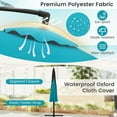 thumbnail image 6 of Gymax 10FT Offset Hanging Umbrella Patio Cantilever Umbrella w/ Easy Tilt Adjustment Turquoise, 6 of 10
