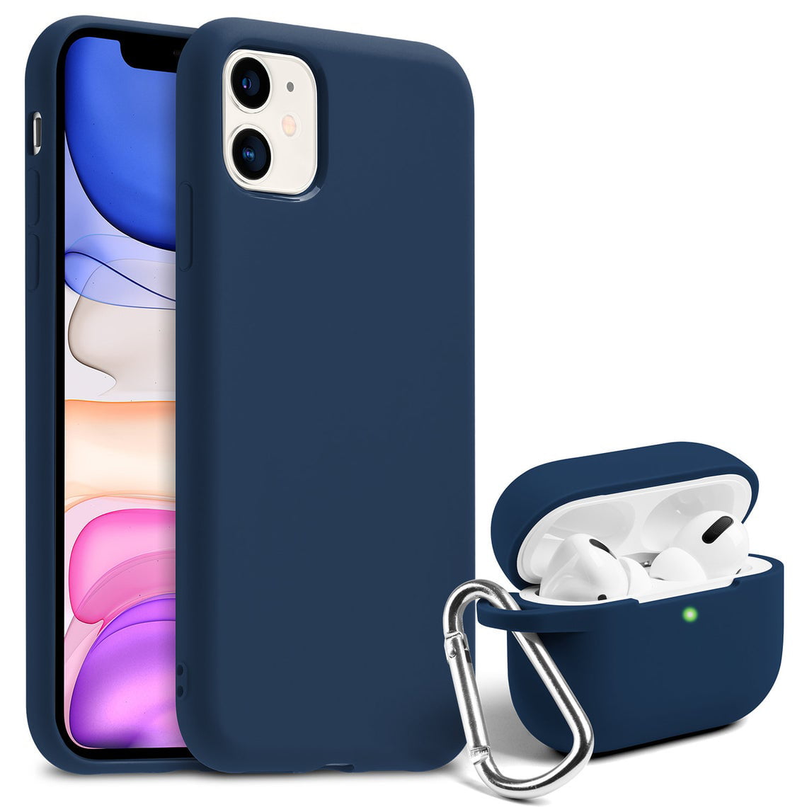 GMYLE iPhone 11 Case and Airpods Pro Case Same Color Bundle Set, Silicone Thin Smooth Full Covered [Enhanced Camera Protection] GMYLE for Apple iPhone 11 6.1" with Airpods Pro (Black) - Walmart.com