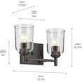 thumbnail image 5 of Kichler Lighting - Shailene - 2 Light Bath Vanity-8.25 Inches Tall and 12.5, 5 of 7
