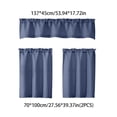 thumbnail image 3 of Ouuluon 3 Piece Kitchen Curtains, Easy Washable Kitchen Curtains Set, 1Pc 3014in Valance + 2Pcs 3045in Side Panels for Kitchen Window Dining Room, 3 of 7