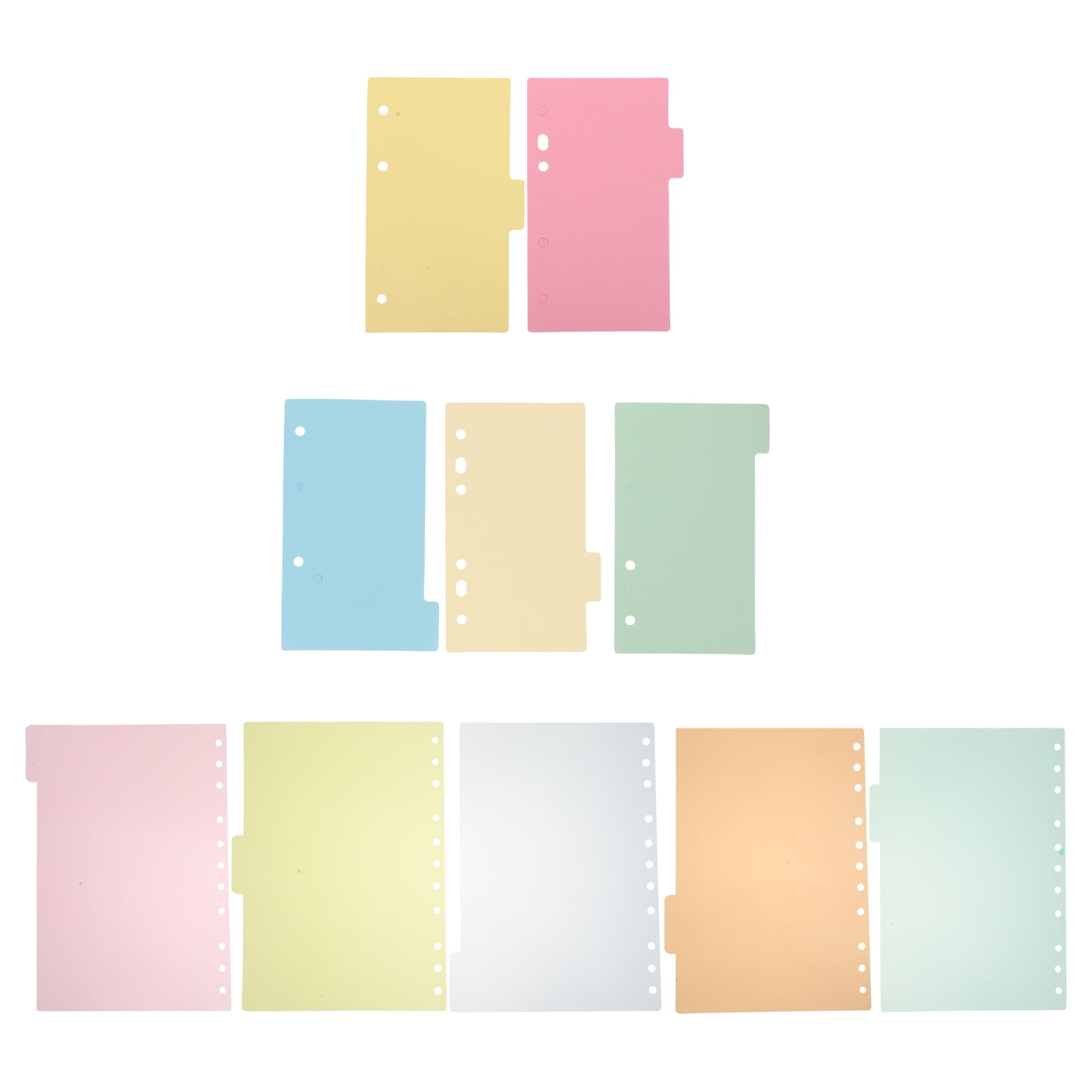 10pcs Binder Dividers Labels Separator Plastic Separated Index Cards